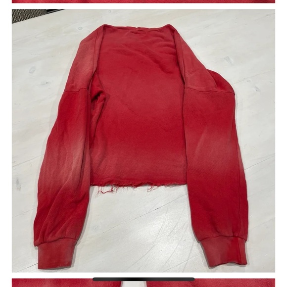 Michael Lauren red‎ brick crewneck and sweatpants set XS - Picture 10 of 10